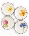 Punctuate the ultra-sleek and incredibly durable Colorwave Chocolate dinnerware collection with Noritake's floral appetizer plates for a touch of garden cheer.