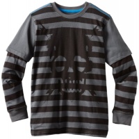 Industry 9 Boys 8-20 Skull Tee, Grey, Large