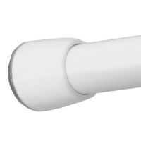 InterDesign Cameo Large Shower Curtain Tension Rod, White, 50-87 Inch