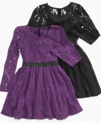 Lovely in lace-your little lady will feel all grown up in this sweet dress from Jessica Simpson.