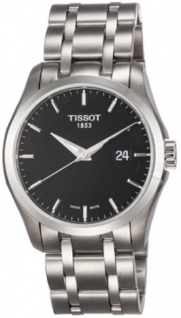 Tissot Men's T0354101105100 Couturier Black Dial Stainless Steel Watch