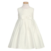 Toddler Girl Size 4T Ivory Sleeveless Bow Pearl Special Occasion Dress