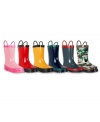 Blame it on the rain! You won't be able to get him inside with this super-fun puddle-jumping rain boots from Western Chief.