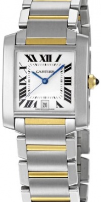 Cartier Men's W51005Q4 Tank Francaise Automatic Stainless Steel and 18K Gold Watch