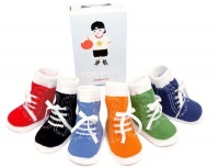 Trumpette Johnny's Sneaker 6 Pair Socks Set, Brights Assoretd, 0-12 Months