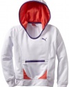 Puma - Kids Girls 7-16 Pull Over Pop Hoodie, White, Large