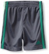 Adidas Boys 2-7 Fashion Mesh Short, Grey/Green, 6