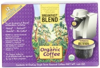 The Organic Coffee Company OneCup for Keurig K-Cup Brewers, Breakfast Blend, 12 Count