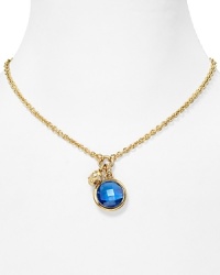 For the less-is-more girl, this Juicy Couture pendant necklace has is simply sweet, accented by a candy-colored crystal.