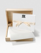 Original Charles Fradin typewriter illustrations are letterpressed on cotton card stock to add a decidedly old-fashioned touch to your next thoughtful note. Wood box includes 18 cards & matching envelopes Box: 7¼W X 5½L X 2H Made in USA 