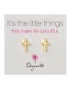 When it just takes a little something, these Dogeared cross earrings are a meaningful statement.