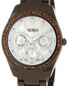 XOXO Women's XO5300A Rhinestone Accent Brown Enamel Bracelet Watch