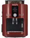 KRUPS EA8255001 Espresseria Full Automatic Espresso Machine with built-in conical burr grinder, Red