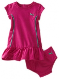 Puma - Kids Baby-irls Infant Sport Dress and Diaper Set, Pink, 24