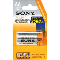 Sony NH-AAB2D Rechargeable AA NiMH Batteries (2 AA batteries)