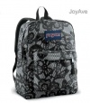 JANSPORT SUPERBREAK BACKPACK SCHOOL BAG - New Storm Grey/ Black Lacis - 9CW