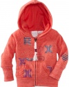 Roxy Kids Baby-Girls Infant Monkey Bars Raglan Sleeve Hoodie, Pink Coral, 24 Months