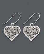 Fashionable and flirtatious. These filigree hearts by Giani Bernini are a free-spirited style you'll adore for years to come. Crafted in sterling silver. Approximate drop: 1-3/4 inches.