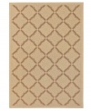 Cream of the crop -- featuring an elegant lattice design and subtle detailing against a cream-colored ground. Made from structured-weave polypropylene, this indoor/outdoor rug from Couristan is 100% recyclable and resistant to fading, mildew and mold.