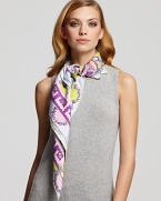 Emilio Pucci Bouquet Square Silk Scarf