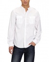 Ben Sherman Men's Long Sleeve Plain Utility Woven Shirt