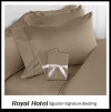 Royal Hotel's Solid Taupe 1400-Thread-Count 4pc King Bed Sheet Set 100-Percent Egyptian Cotton, Sateen Solid, Deep Pocke