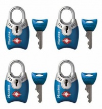 Master Lock 4689Q TSA Accepted Padlocks with Keys 4-Pack (Colors May Vary)