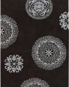 Rizzy Home FN1638 Fusion 8-Feet by 8-Feet Round Area Rug, Darkbrown