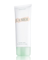 With seaweed and bio-fermentation as its cornerstone, La Mer The Body Crème is like a seaweed wrap in a jar. This serious skincare treatment infuses the skin with sumptuous moisture, breaking the cycle of dryness and dehydration. An exclusive Micro-Algae Complex paired with La Mer's nutrient-rich sea kelp delivers a cascade of thalasso therapy-like benefits: long-lasting hydration, comfort and renewal in addition to calming, cushioning and smoothing properties. Rich in Hyaluronic Acid and Omega-3 fatty acids and vitamins. Utilizes La Mer's Blue Algae Lift Ferment to dramatically restore a healthy suppleness and bounce. Delivered through La Mer's exclusive Deconstructed Waters™, seaborne ingredients infuse the skin with energy.