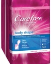 Carefree Body Shape Thin Unscented, 60 Count (Pack of 2)