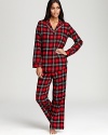 Brushed twill pajamas meet plaid perfection in this polished sleep set from Lauren Ralph Lauren.