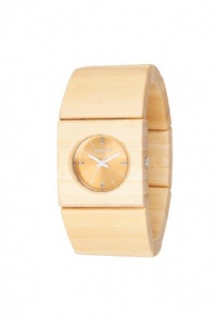 Vestal Women's RWS3W02 Rosewood Slim Real Wood Bamboo Bangle Watch