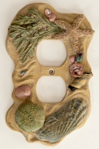 Seashell Nautical Electrical Outlet Duplex Plate Cover