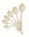 BlissHome Nigella Lawson's Living Kitchen Melamine Measuring Spoons, Cream, Set of 6