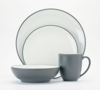 Noritake Colorwave Graphite 4-Piece Dinnerware Place Setting, Service for 1