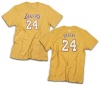 Los Angeles Lakers NBA Mens KOBE BRYANT #24 Vintage Logo T-Shirt, Yellow