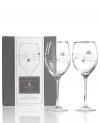 A perfect pair, this set of Novelty Silhouette wine glasses combines a simply beautiful shape with stylized florals for a look that's fun yet refined. Coordinates with Platinum Silhouette dinnerware, also by Charter Club.