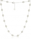 Majorica Sterling Silver 8mm White Round Pearls Illusion Necklace