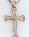 14k Rose Gold / Designer Cross Charm Pendant / 2.75ctw Diamonds 22.2 Grams SVP-3620Y