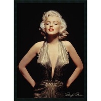 Marilyn Monroe (Gold) Framed Print Art - 37.66 x 25.66