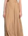 HALSTON HERITAGE Beautiful Khaki Ruched Silk Chiffon Evening Gown Dress