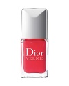 Never before has the color of Dior Vernis displayed such lacquered and vibrant shine! A cocktail of Shine and Sparkle Amplifying active ingredients directs pigments and pearly particles to enhance light reflection tenfold. Once again, the array of enchanting shades created by Tyen reflect the spirit of Dior fashion shows.Application is even easier with the brush. Dior Vernis also features a newchip-resistant formula that protects and embellishes the nails, day after day.