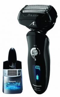 Panasonic ES-LV81-K Arc 5 Multi Flex Wet/Dry Nanotech Rechargeable Shaver with Vortex Cleaning System, Black