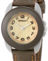 Sprout Women's ST/1038BNGYBN Brown Organic Cotton Strap Bamboo Dial Eco-Friendly Watch