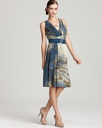 Anne Klein Collection Modern Printed Draped Wrap Dress