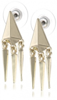 BCBGeneration Gold tone Mini Spike Post Earrings