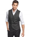 Step up your game. This Bar III vest gives your look rakish appeal.