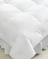 Simply soothing. Sleep peacefully in pure luxury with this down comforter from Pacific Coast, featuring a lightweight batiste weave that is exceptionally soft and delicate to the touch. A 15 inch sewn through box construction with Comforter Lock® Border stops the fill from shifting and keeps more down in the center for the ultimate in bedding bliss.