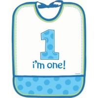 1st Birthday Bib Vinyl 1st Boy - Each