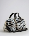 Furry ziger stripes embellish this too-chic crossbody purse from Juicy Couture.